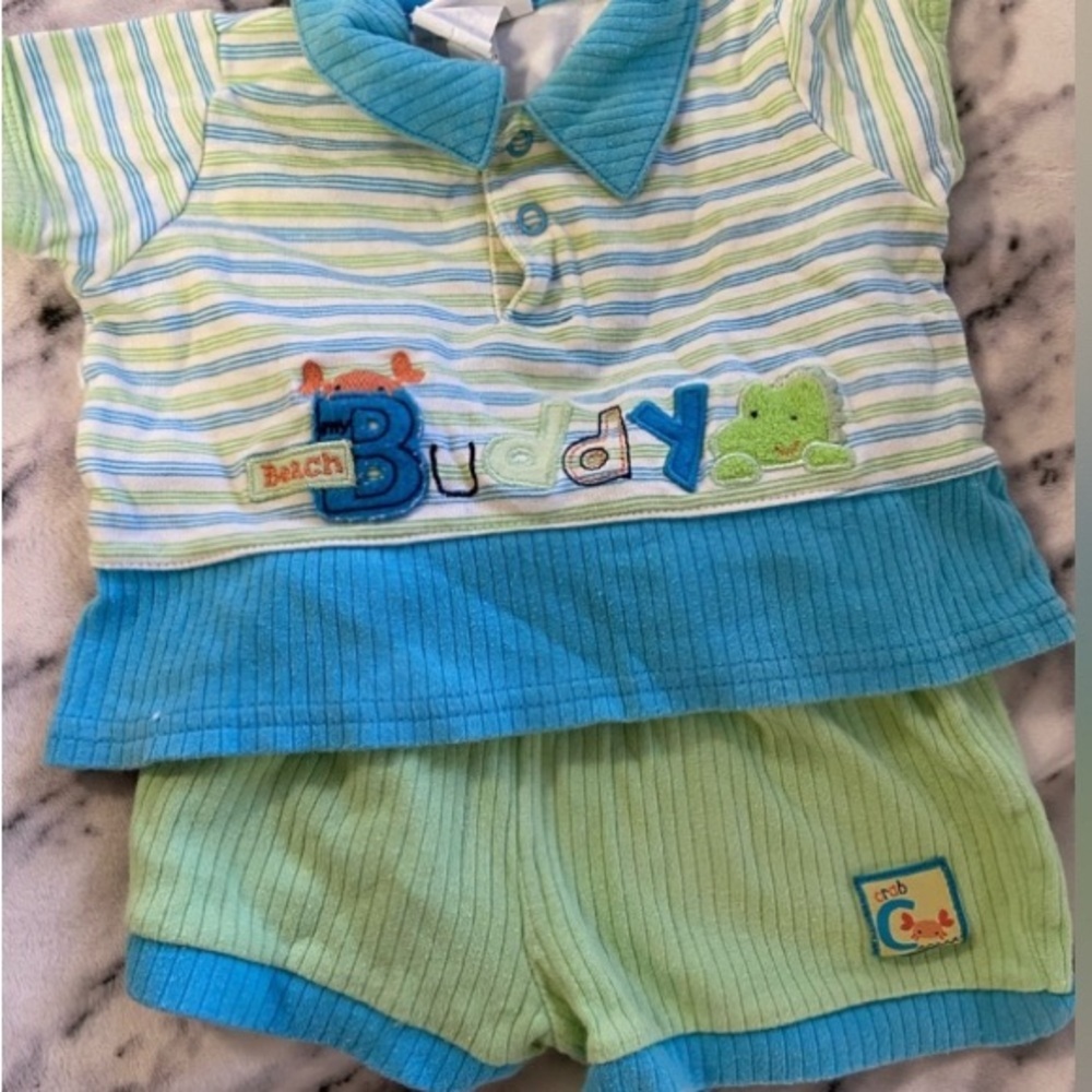 Bon Bebe Striped Baby Outfit